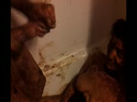 Bitch with dog collar has poop fetish